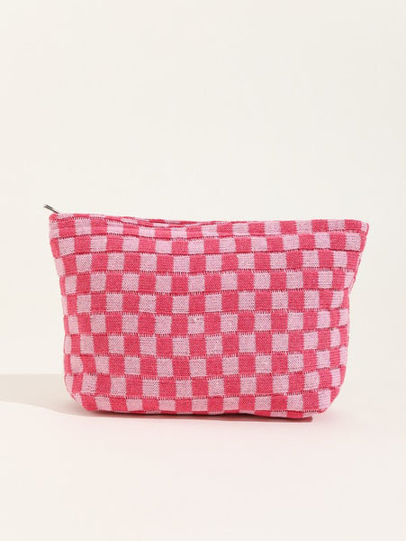 checker cosmetic bag / multi colors available