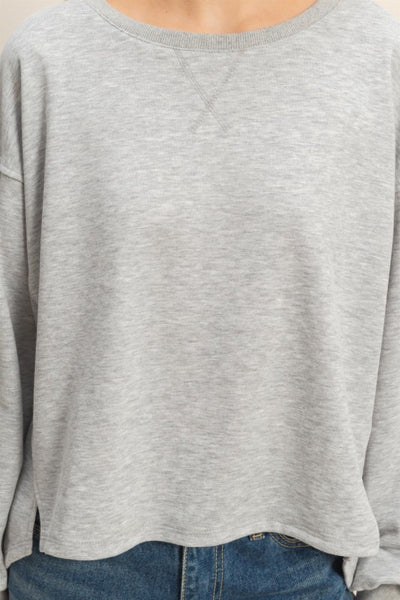 Willis relaxed fit pullover / heather grey
