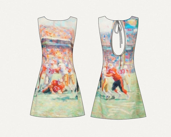 Football Print GameDay Mini Dress (PRE-ORDER ships mid August)