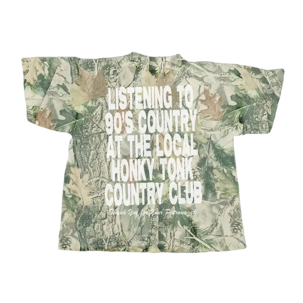 Honky Tonk Country Club tee / camo RESTOCKED!!