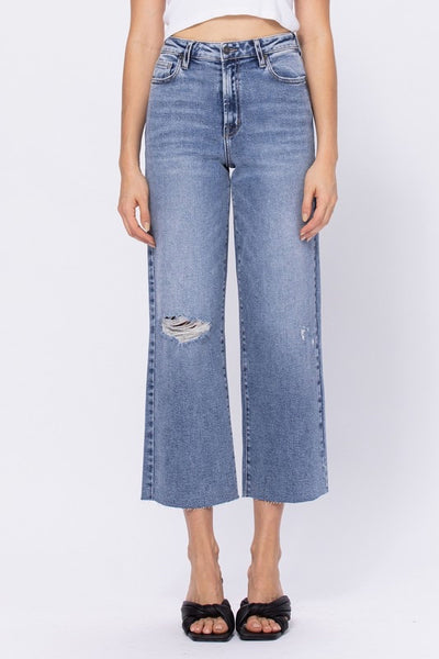 nori crop jean //medium wash
