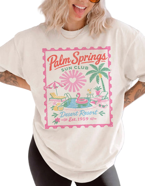 Palm Springs tee / ivory