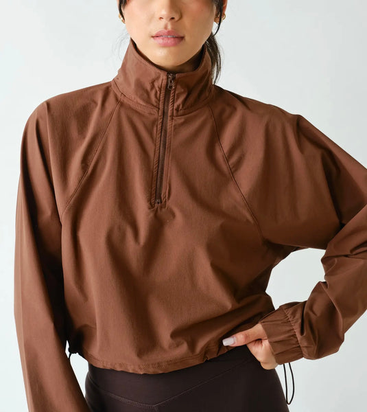 Sculpt 1/4 Zip Pullover / Cocoa