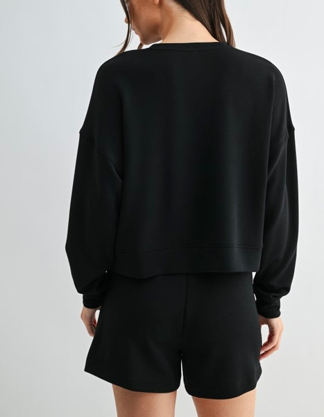 laguna modal sweatshirt / black