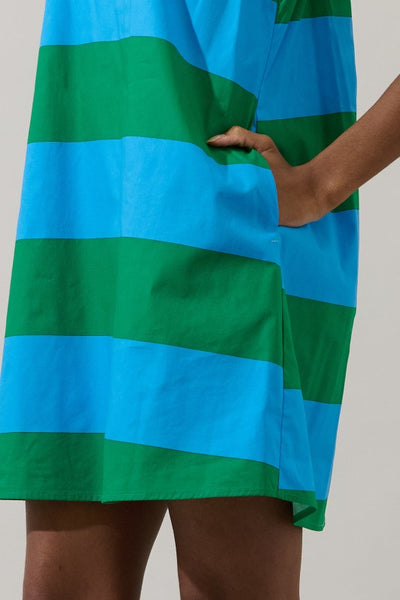 Tara striped shift dress