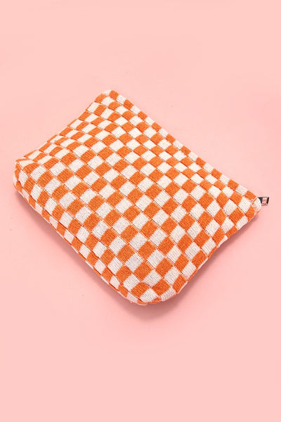 checker cosmetic bag / multi colors available