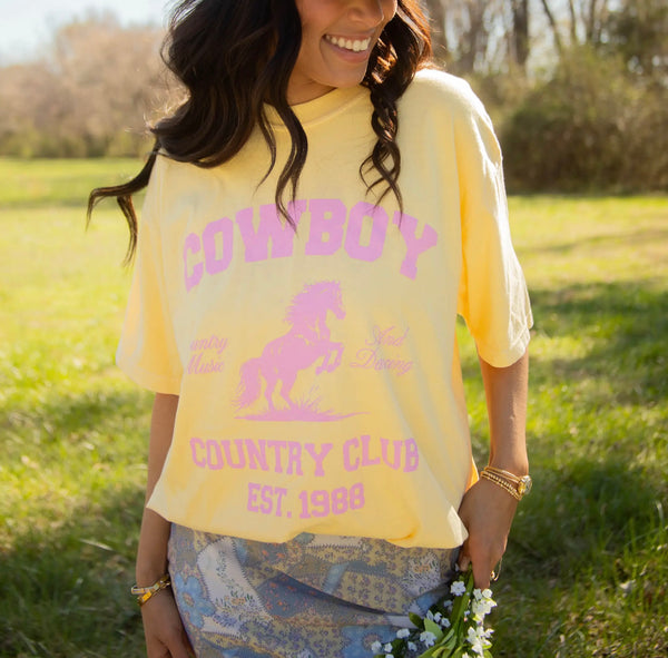 Cowboy Country Club tee / yellow