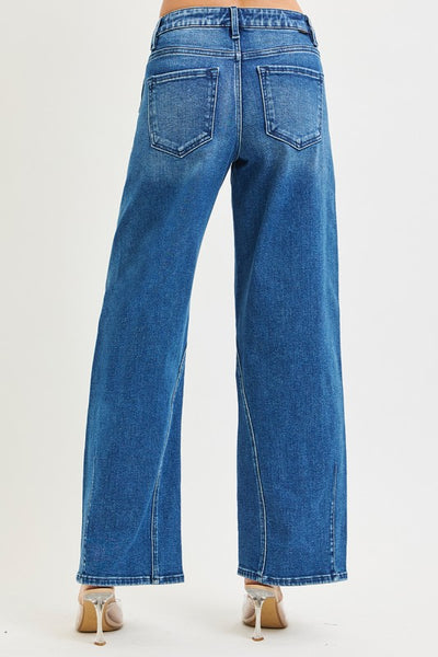 Risen slouchy barrel jean / dark wash