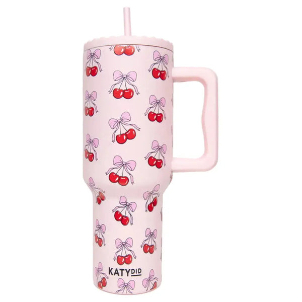 Katydid 38oz stainless steel tumbler / Cherry Bow