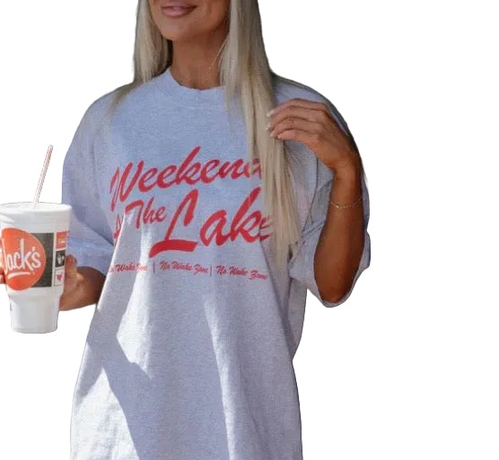 Weekends at the Lake tee / ash grey