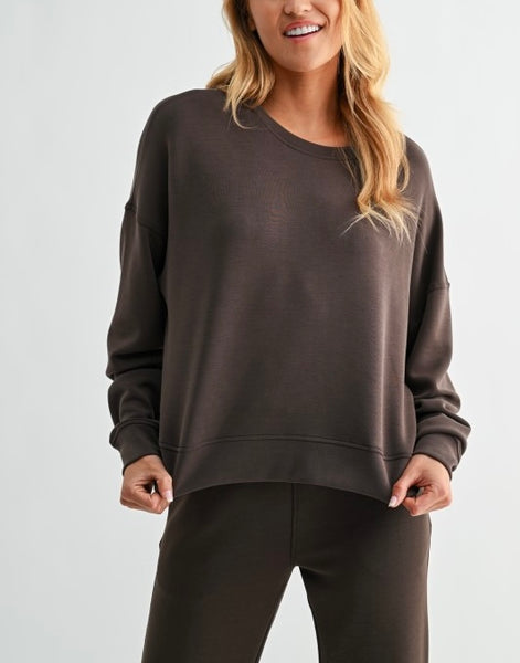 laguna modal sweatshirt / espresso