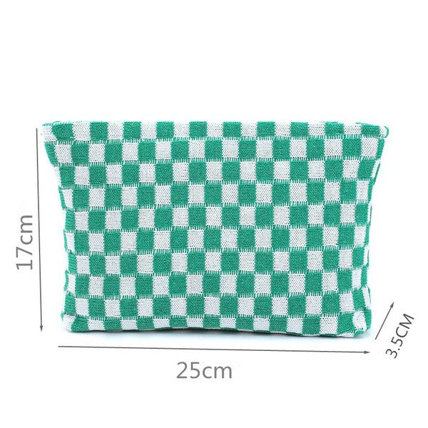 checker cosmetic bag / multi colors available