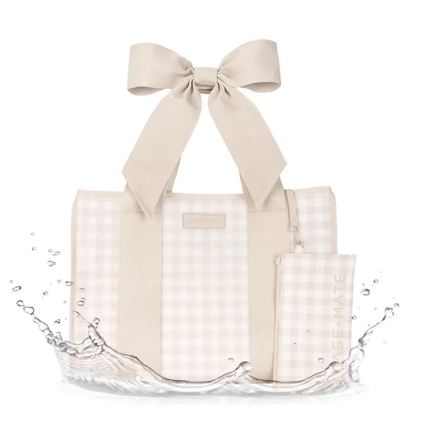 Case-Mate Jelly Tote Bag / Latte Gingham Bow