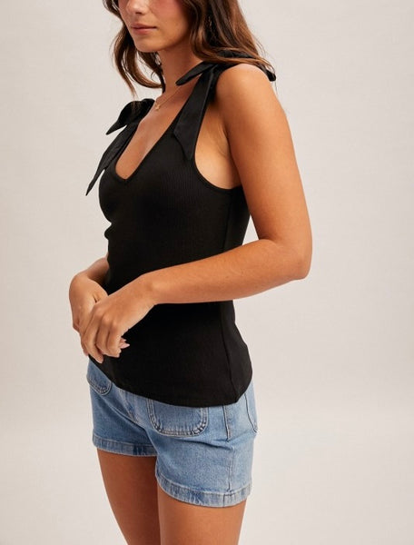 Heather tank / black