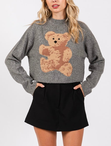 teddy bear sweater / grey