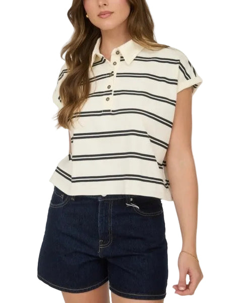 varsity stripe collared shirt