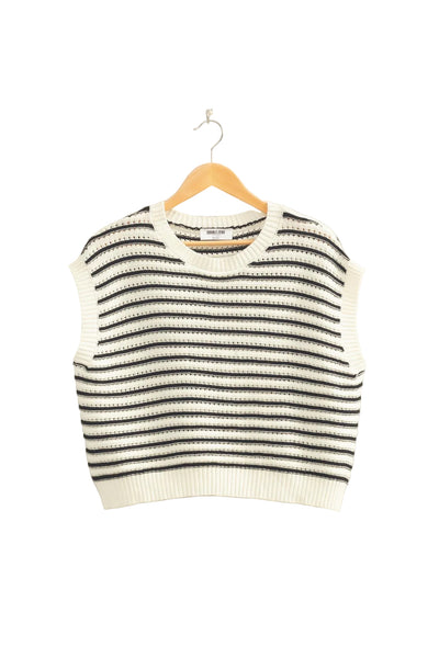 Olivia stripe sweater / black & white