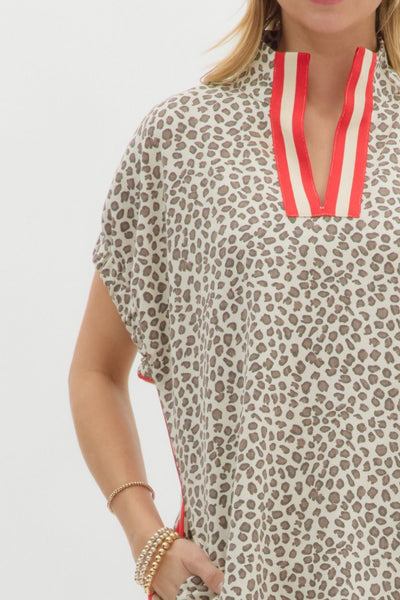animal shift dress