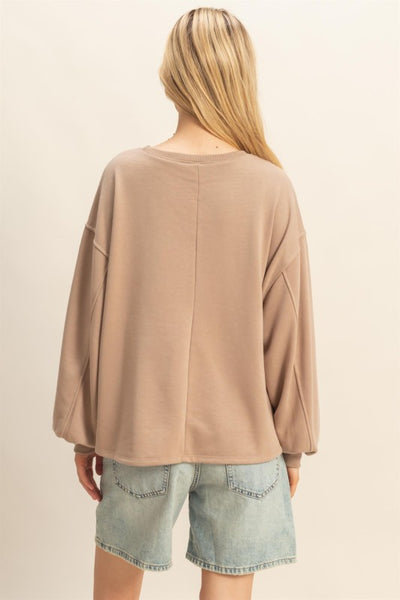 Willis relaxed fit pullover / taupe