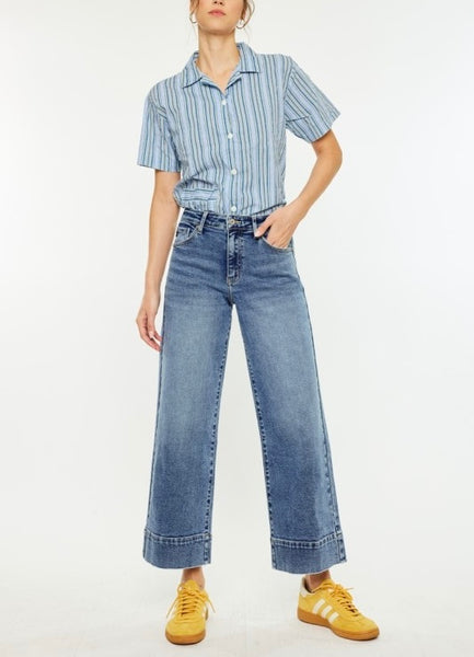 Sophie crop jean / dark wash