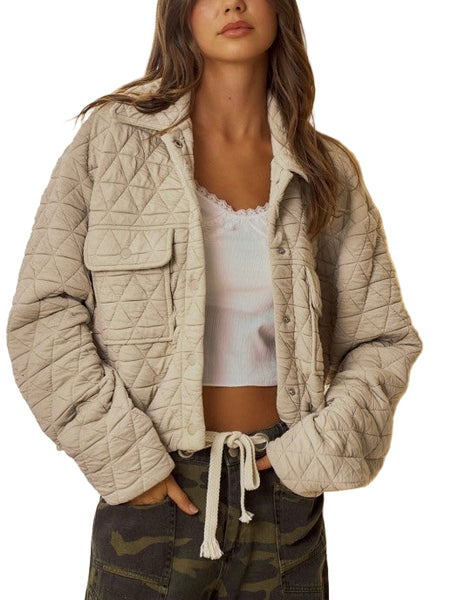 quilted jacket / cream