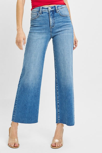 Kennady crop jean with tummy control / medium wash
