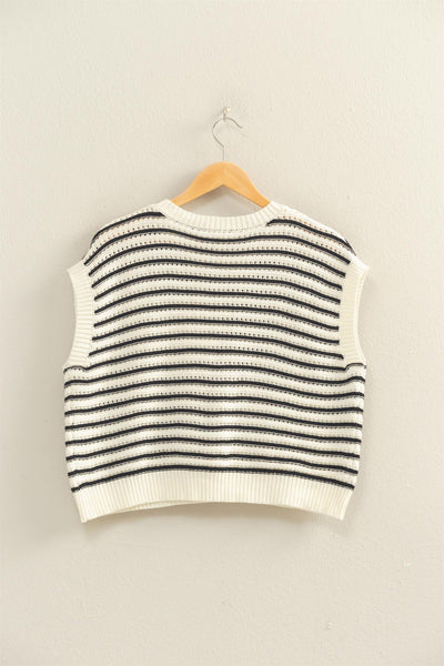 Olivia stripe sweater / black & white