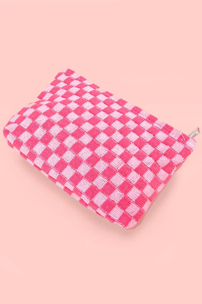 checker cosmetic bag / multi colors available