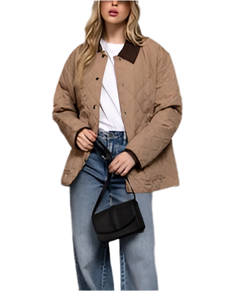 Katie quilted work jacket / khaki