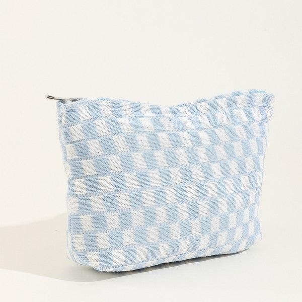 checker cosmetic bag / multi colors available