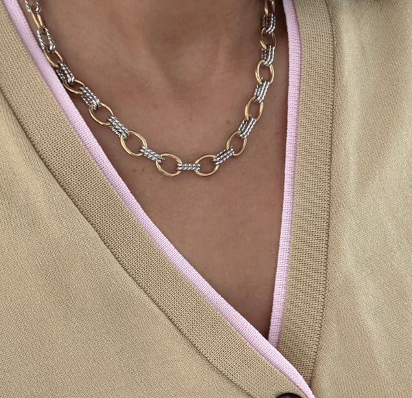 Bracha mini Roxy two tone necklace