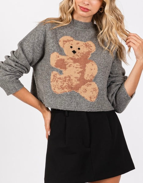 teddy bear sweater / grey