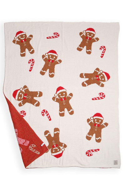 gingerbread man cozy throw blanket