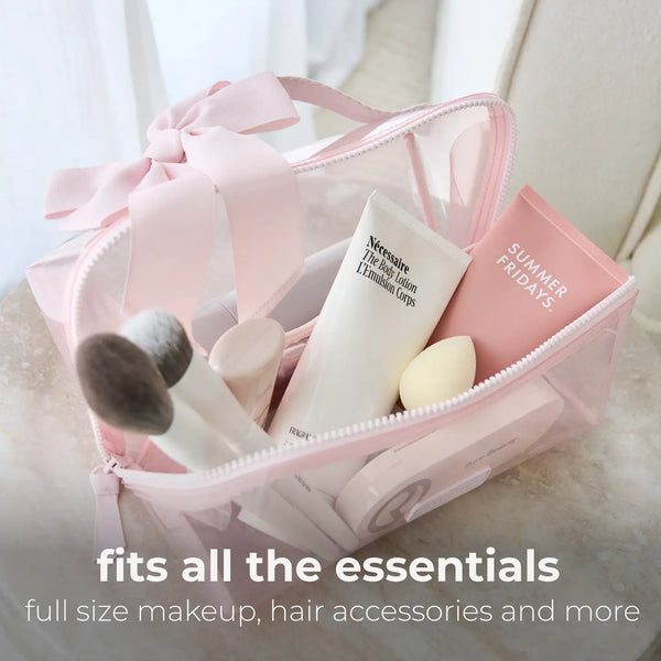 Case-Mate Jelly Cosmetic Bag / Ballet Pink / Lay Flat Makeup Bag