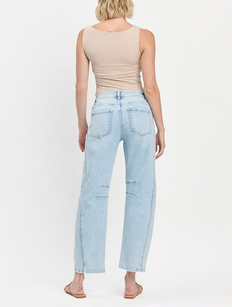 Charley cropped barrel jean / light wash