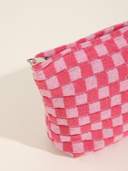 checker cosmetic bag / multi colors available