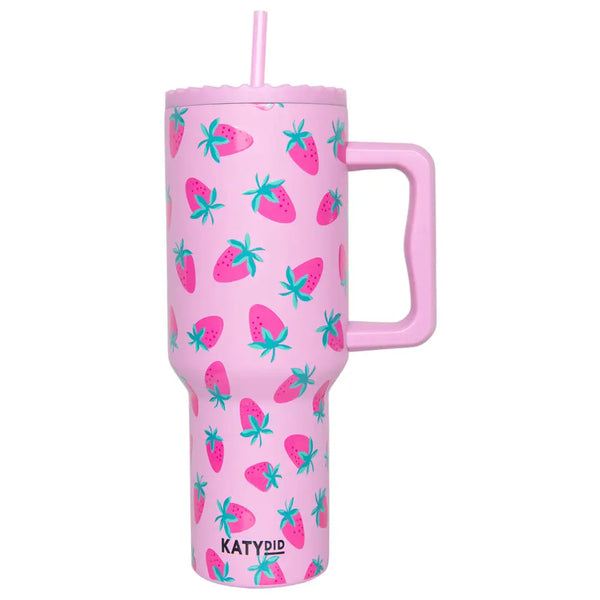 Katydid 38oz stainless steel tumbler \ Strawberry