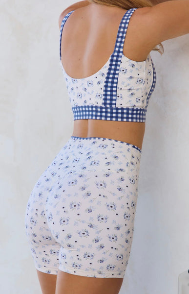 ASTORIA Luxe Balance short / blueberry gingham (PREORDER SHIPS SOON!)
