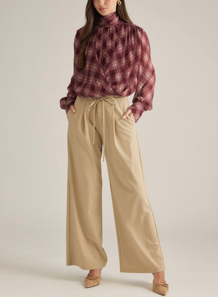 Reese Plaid Blouse / Merlot