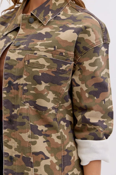 camo oversized denim jacket