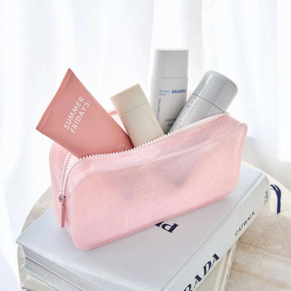 Case-Mate jelly makeup bag / ballet pink twinkle