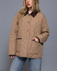 Katie quilted work jacket / khaki