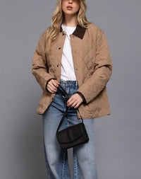 Katie quilted work jacket / khaki