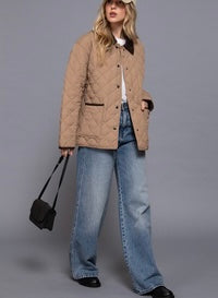 Katie quilted work jacket / khaki
