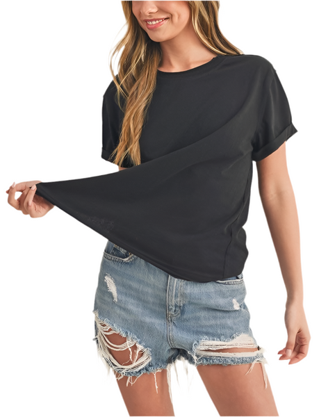 Aemi short sleeve tee / black
