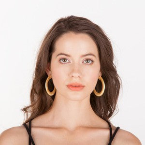 SHEILA FAJL  Irene Hoop Earrings // gold