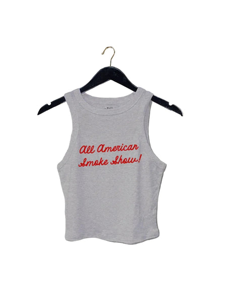 All American Smoke Show tank / grey & red