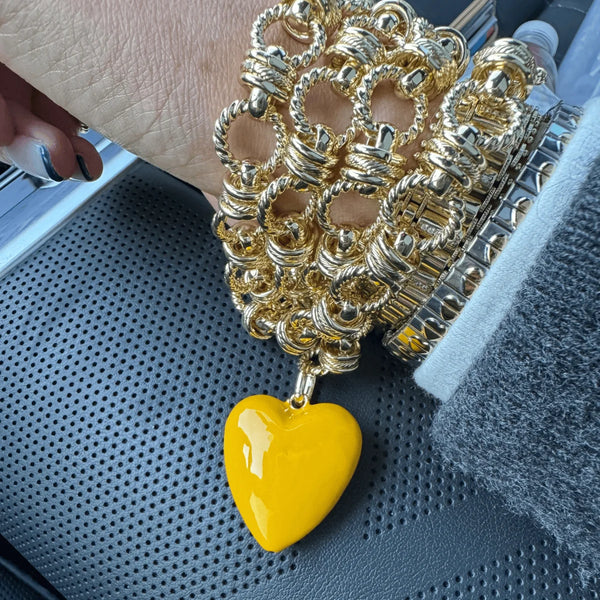 BRACHA Rowan Heart Lariat Necklace / Gold