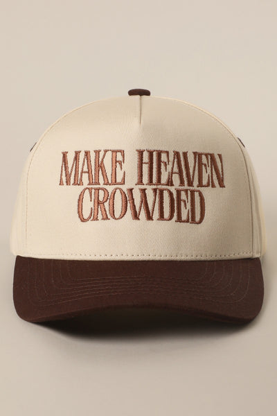 Make Heaven Crowded baseball cap / brown