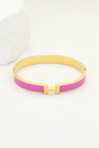 monogram H bracelet / multi colors available